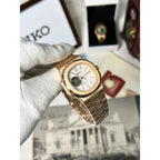 Seiko Nautiko Rose Gold White Open Heart