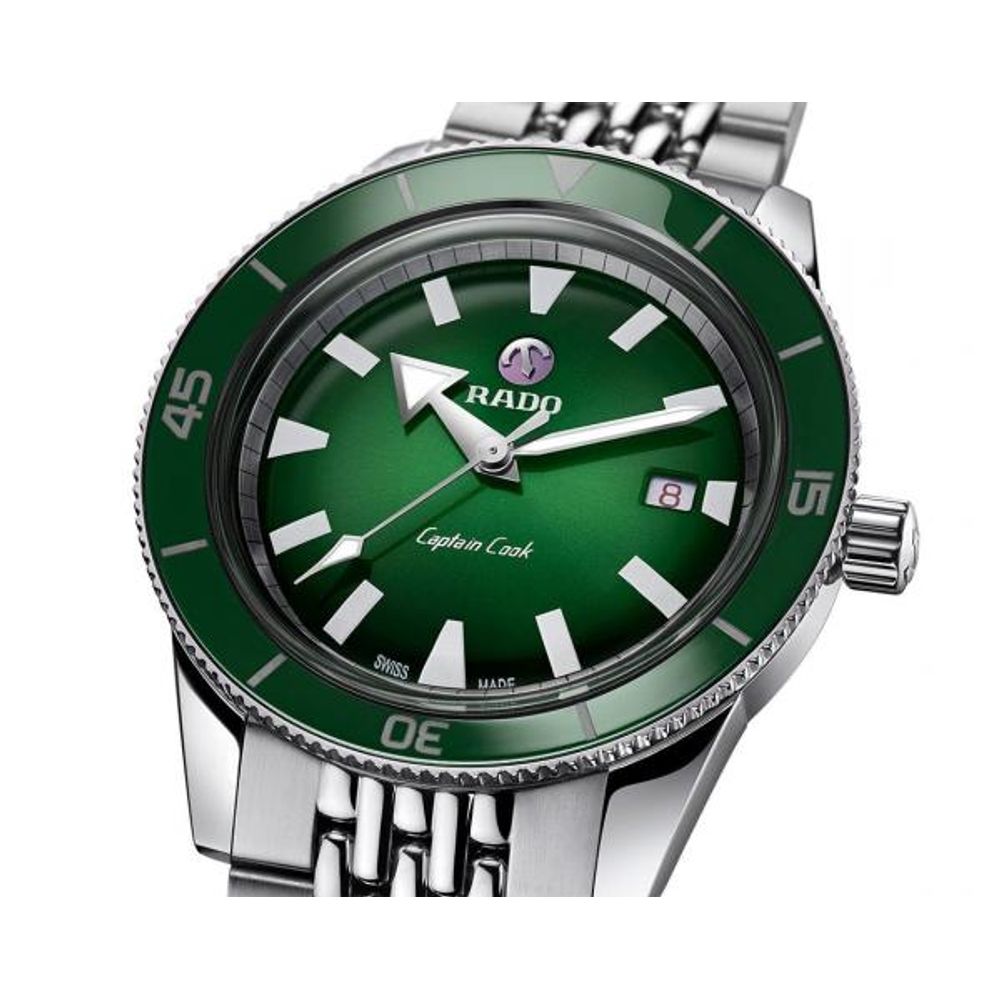 Raddo Captain Cook Automatic watch silver green