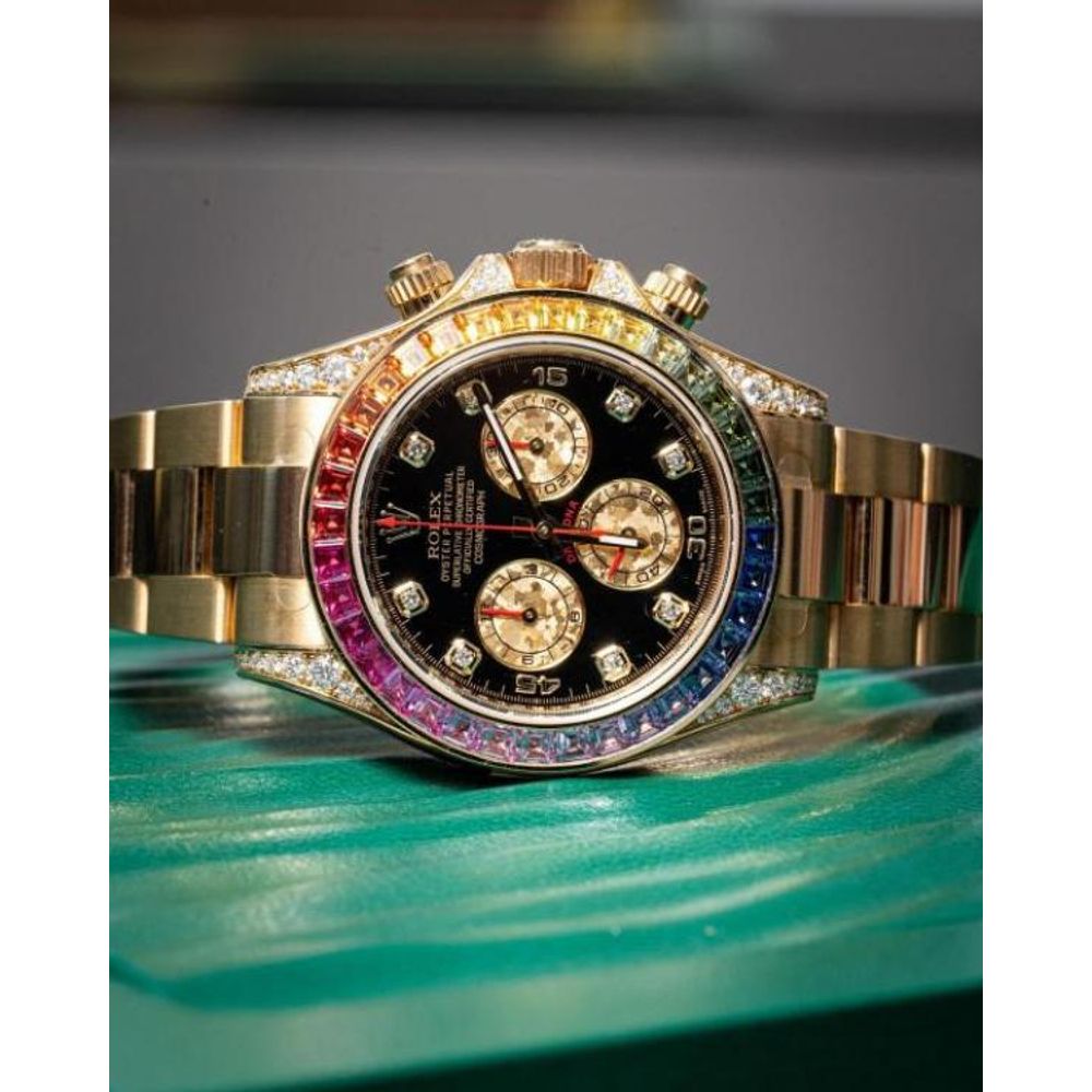 ROLLEX RAINBOW CHRONOGRAPH WORKING GOLD 292