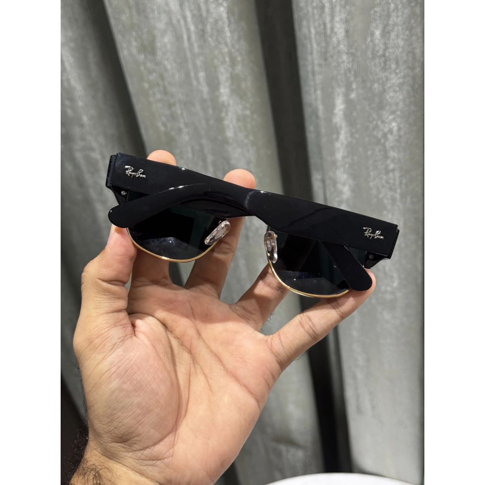 RayBan Clubmaster Gold Black Premium Shades