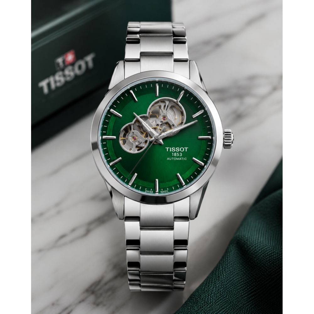 TISSOO T POWERMATIC AUTOMATIC SILVER GREEN 444