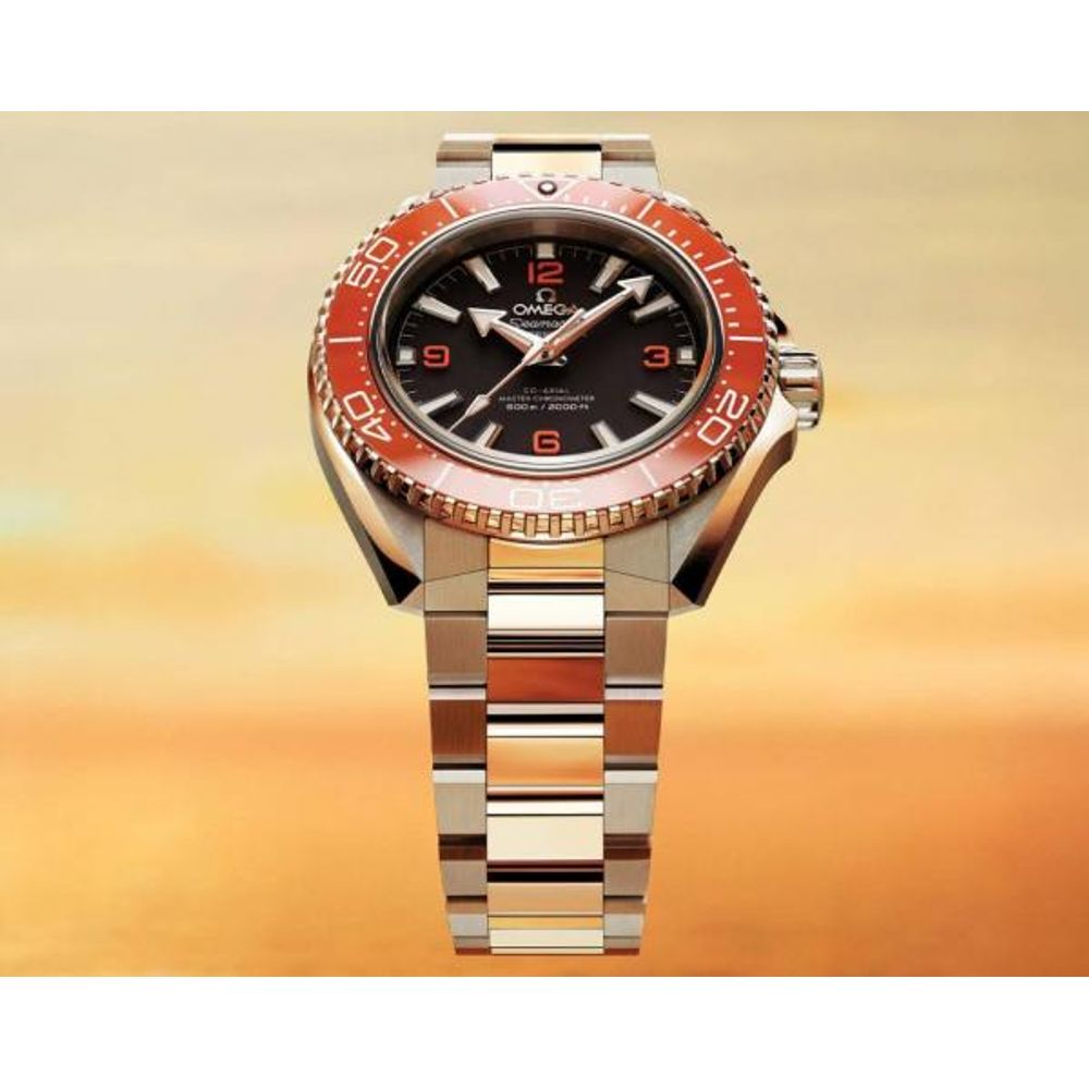 Omegg_a Seamaster Planet Ocean 600M Co-Axial Master Chronometer metal Silver orange black