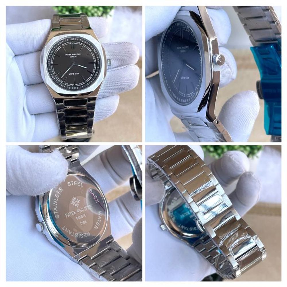 Patek Philipe Ultra Slim Silver Black AT508