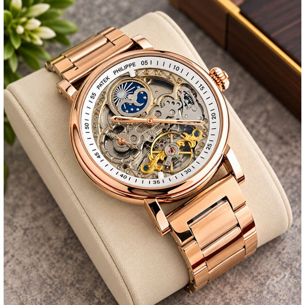 Patek Philipe Automatic PQ Sun Skeleton B RoseGold 371