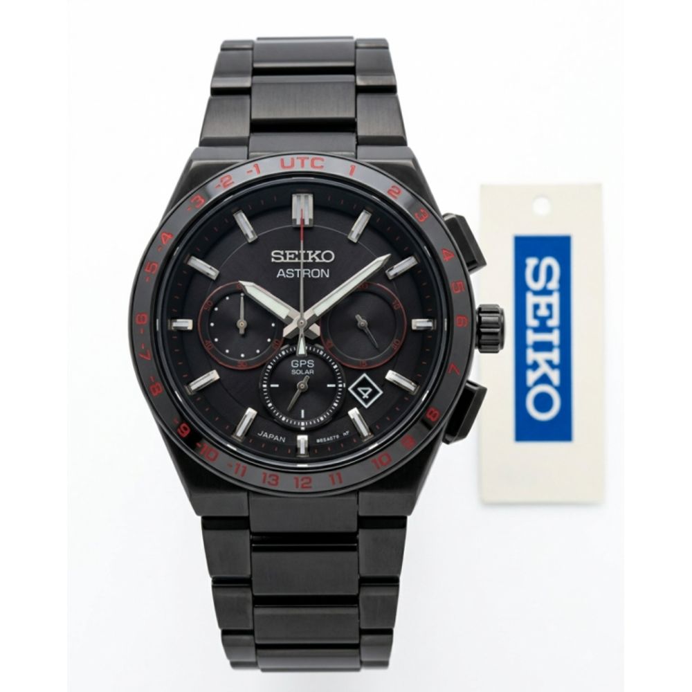 Seiko Astron Black Red Dial