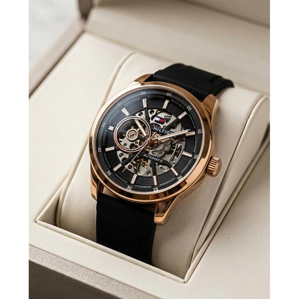 Tommmy Hilfige_r Automatic Silicon Black-Copper-Black