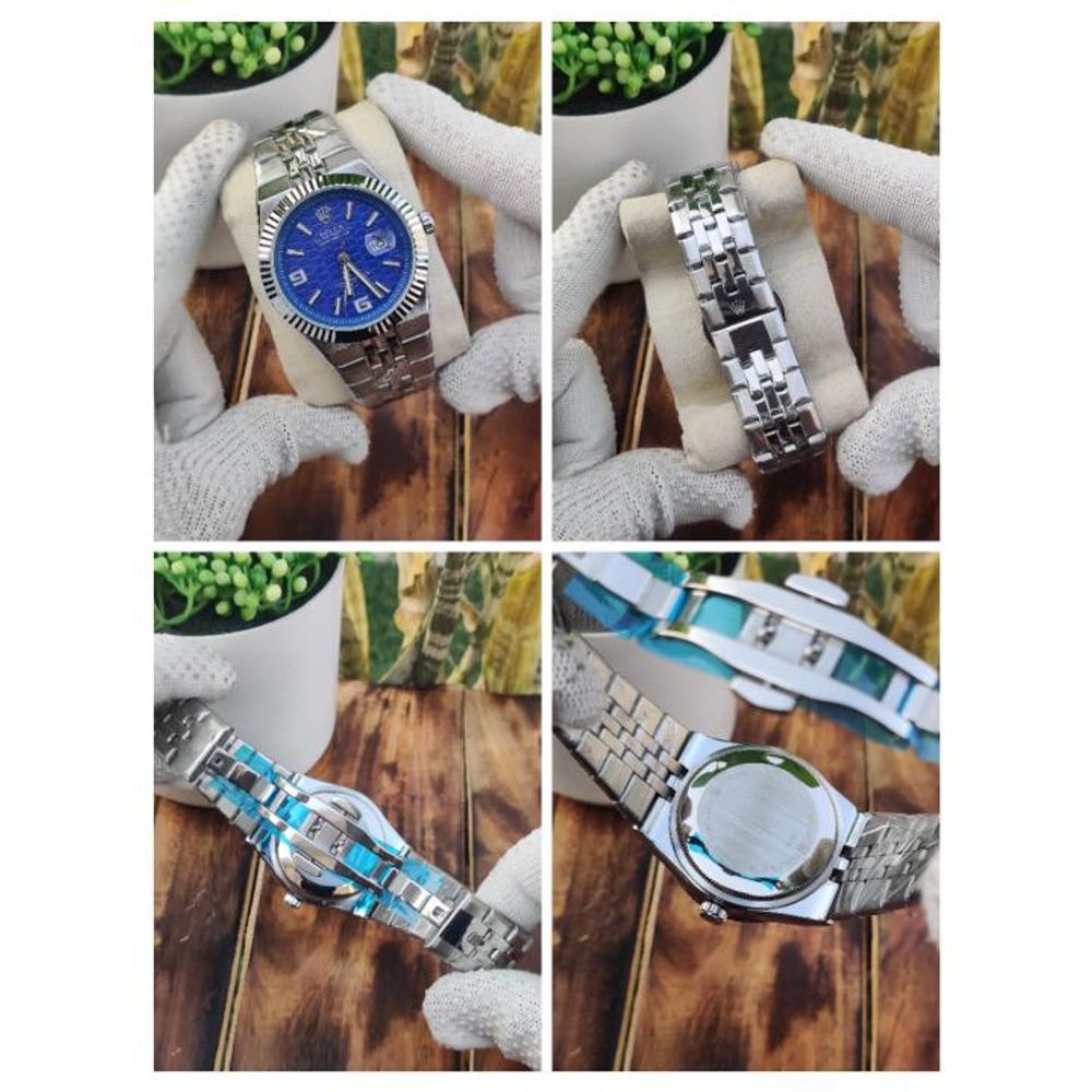 Rollex Land Dweller Silver Blue Dial AT418