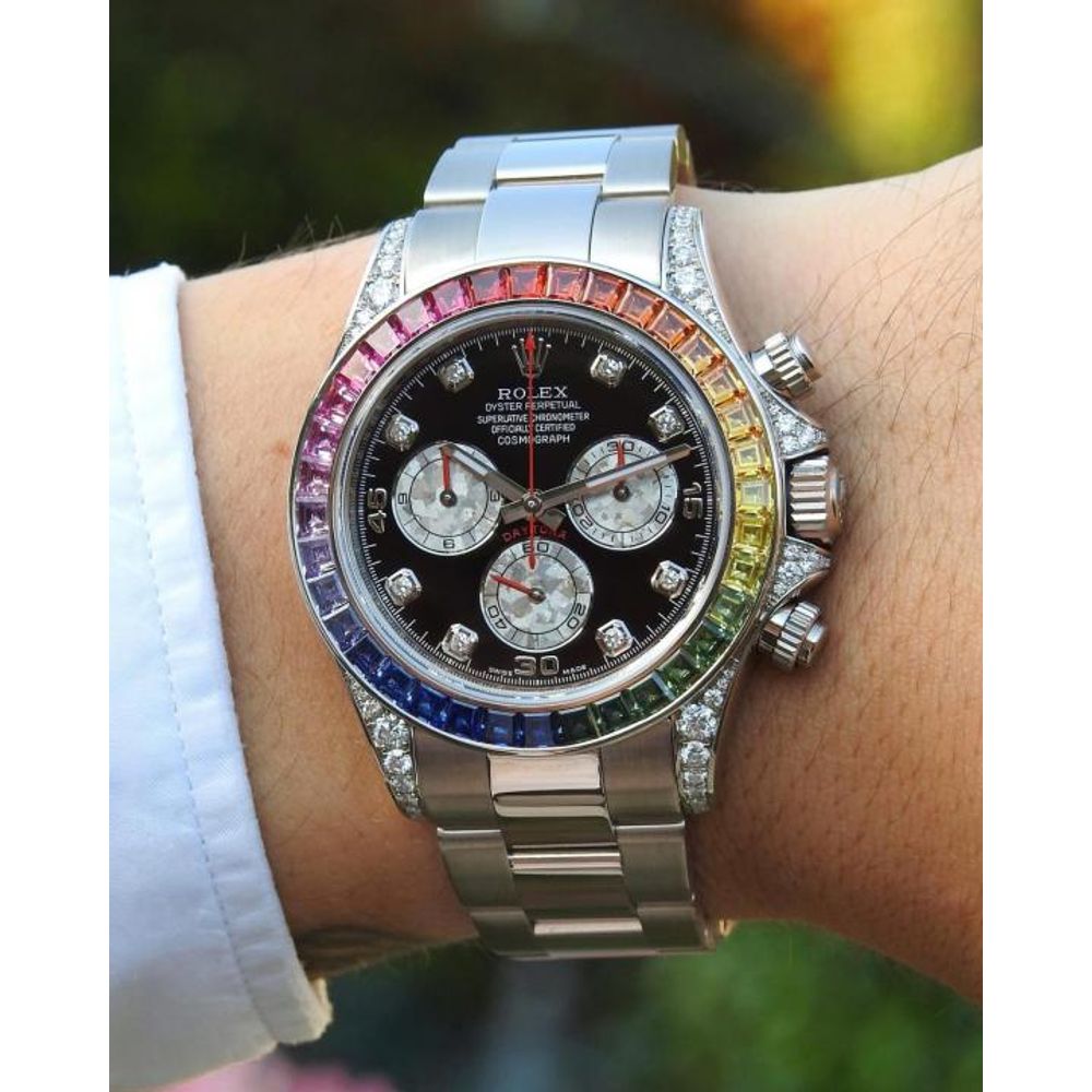 Rolee_x Oyster Perpetual Rainbow Silver