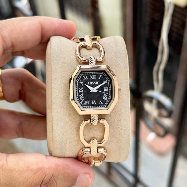 Fosil Harlow Copper-Black
