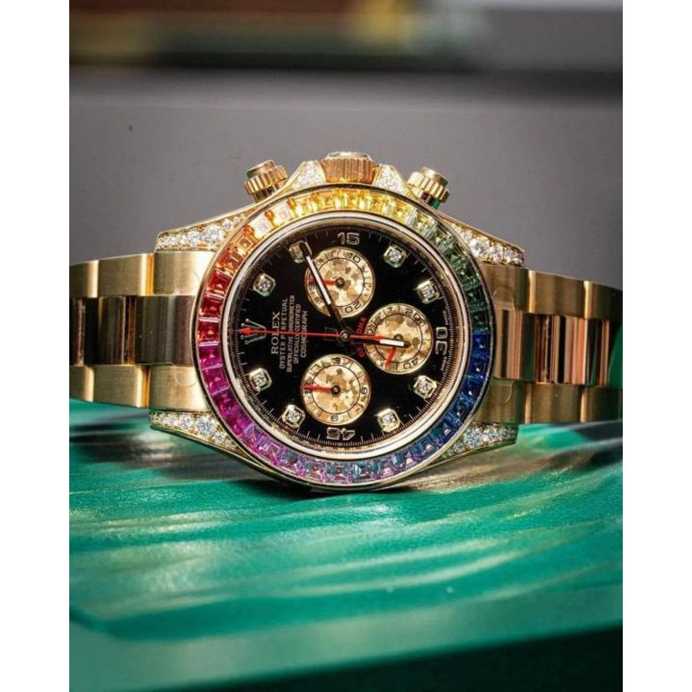 Rolee_x Oyster Perpetual Rainbow Gold