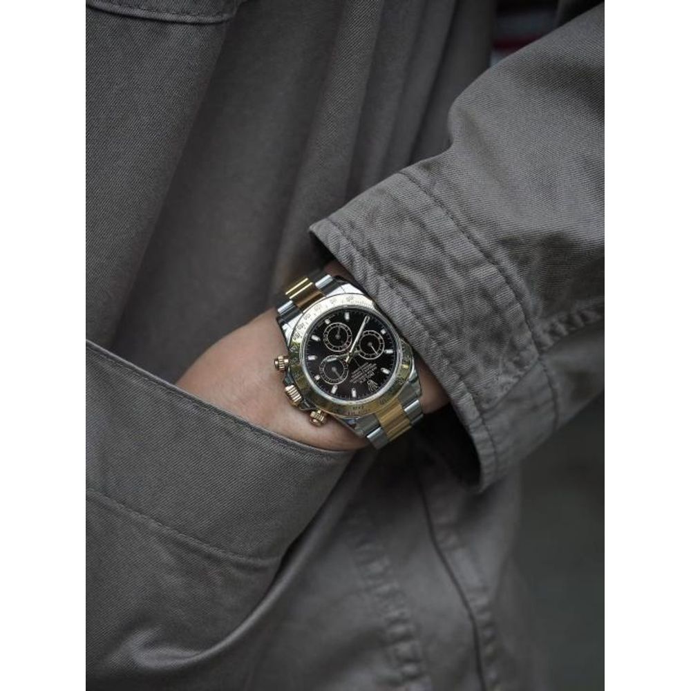 Rolee_x Oyster Perpetual Daytona Chosmograph 2Ton-Gold-Black