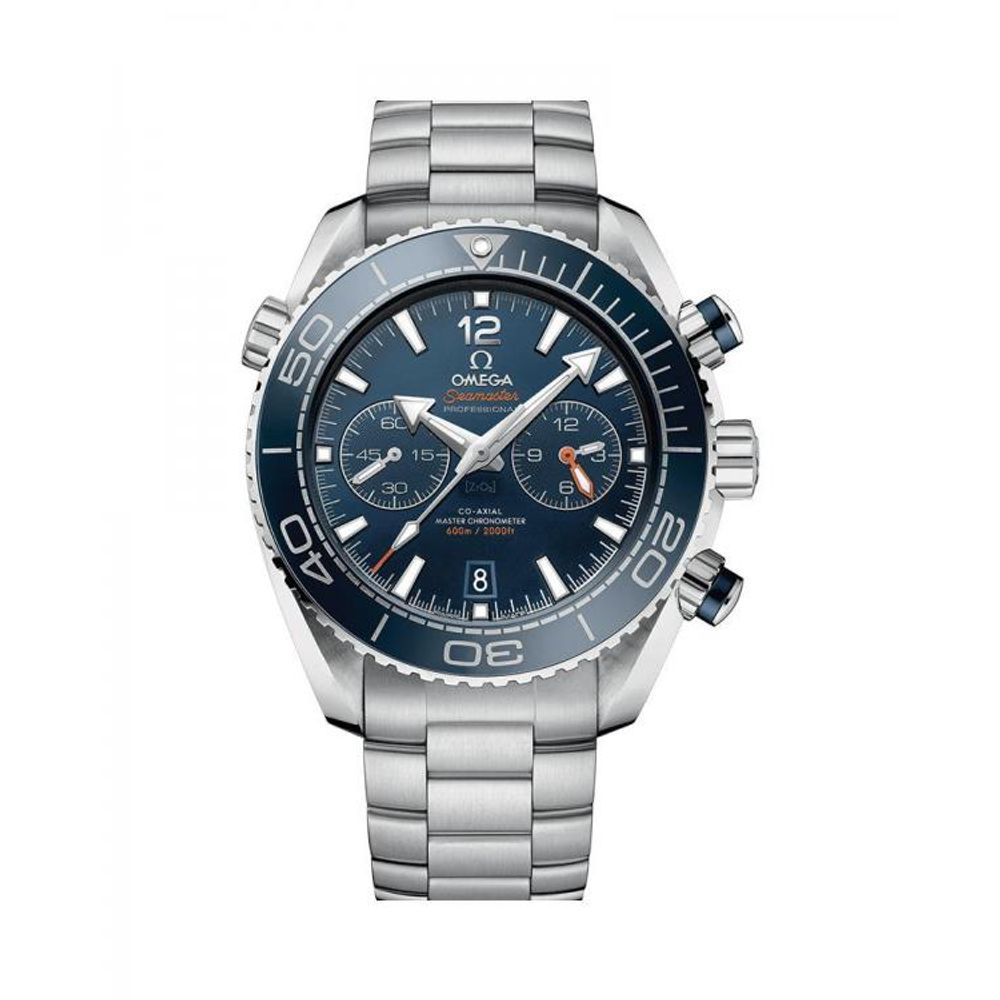 OMEGG_A Seamaster Planet Ocean 600M Co-Axial Chronograph plan silver Blue .