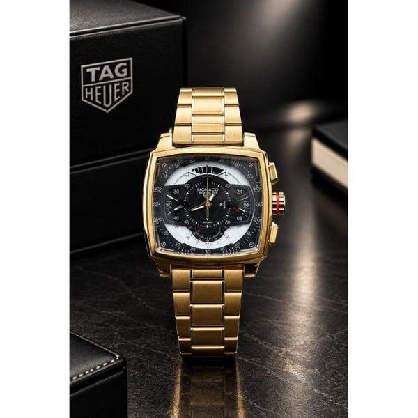 tag huer  Monaco  Mikrograph quartz movement (steel mettal)