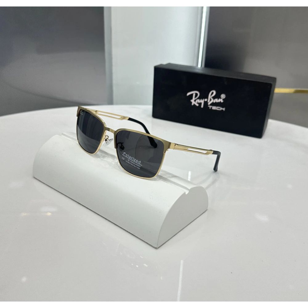 RayBan Gold Black Premium Shades 2825