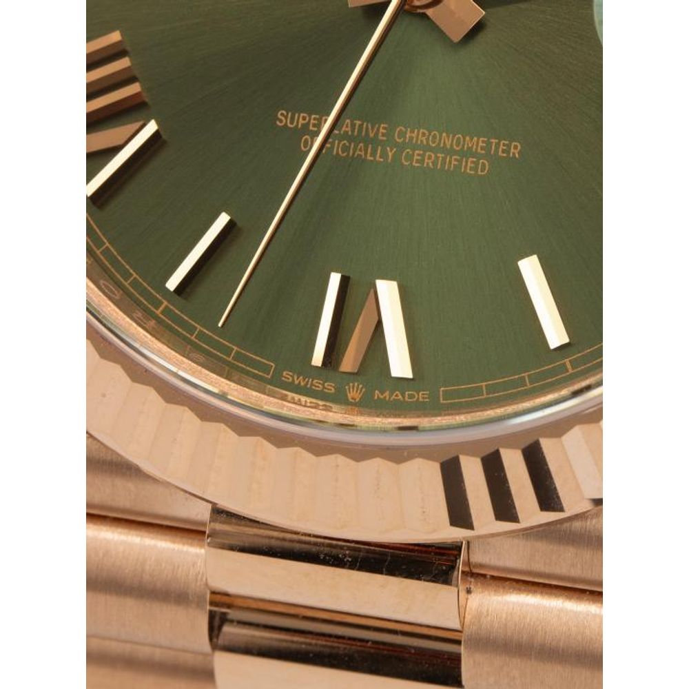 Rolee_x Oyster Perpetual Day Date 40 Battery Copper Green