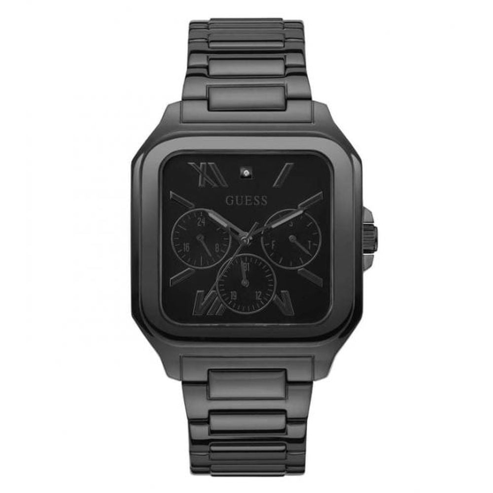 Gues_s Men Headline Square Gunmetal Analogue black