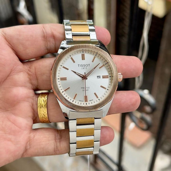 Tisot PRC 100 Solar Two Tone White Dial