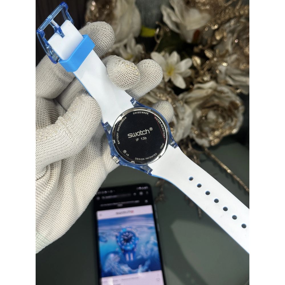Swatch Blue Fire Premium Quartz Watch