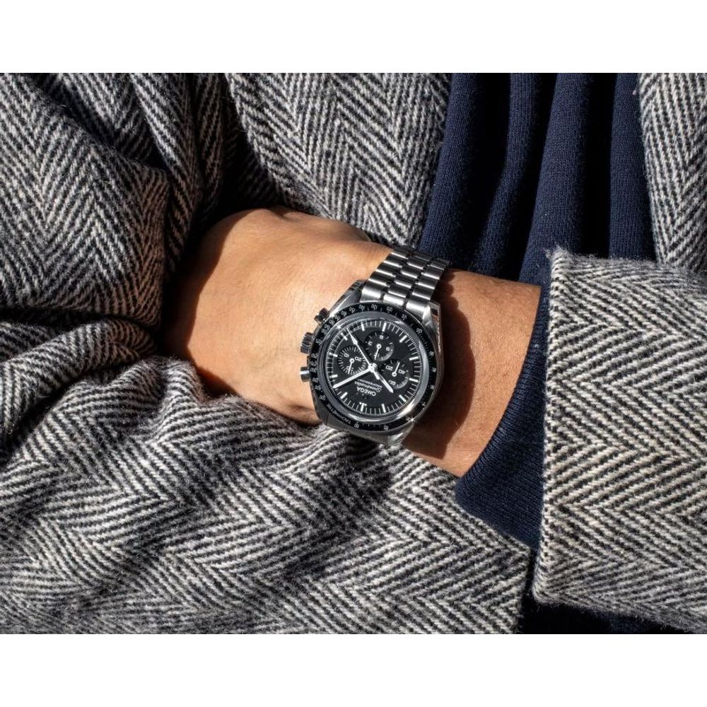Omegha Speedmaster Moonwatch Professional silver Black Black Chronograp