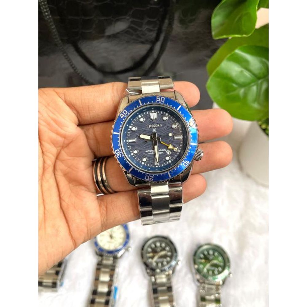 Seiko GMT Open Back Silver Blue AT459
