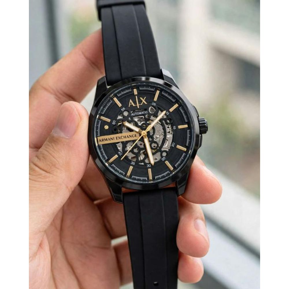 Arrwa%ni Exchange Hampton Automatic Watch AX2416 black gold