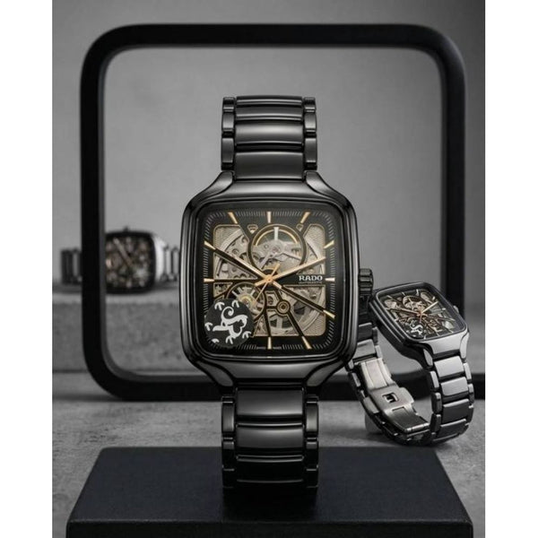 Radd_o True Square Automatic Ceramic Black-Gold