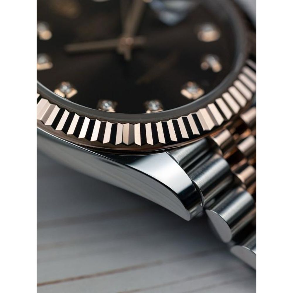 Rolee_x Oyster Perpetual Date Just 2Ton Copper Brown Diamond