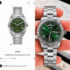 Gues s Day Date Men Silver Green