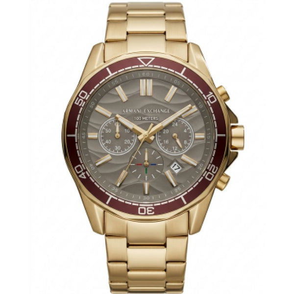 Armaani Exchange 100 Meters Golden Grey Dial
