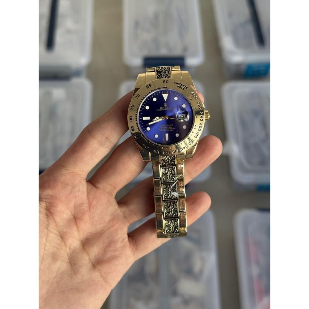 Rollex Vintage Gold Blue Quartz