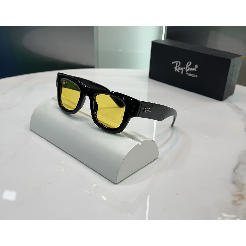 RayBan Black Yellow Puffer Premium Shades 940