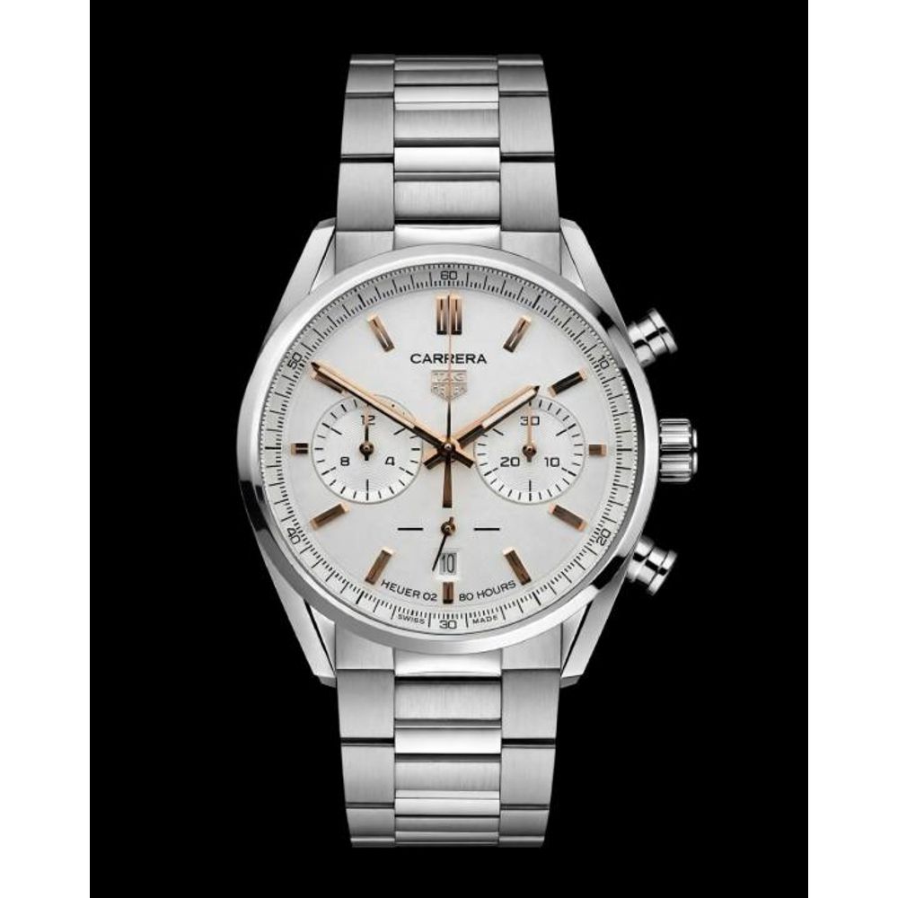 TAG Heuuer Carrera Chronograph silver white