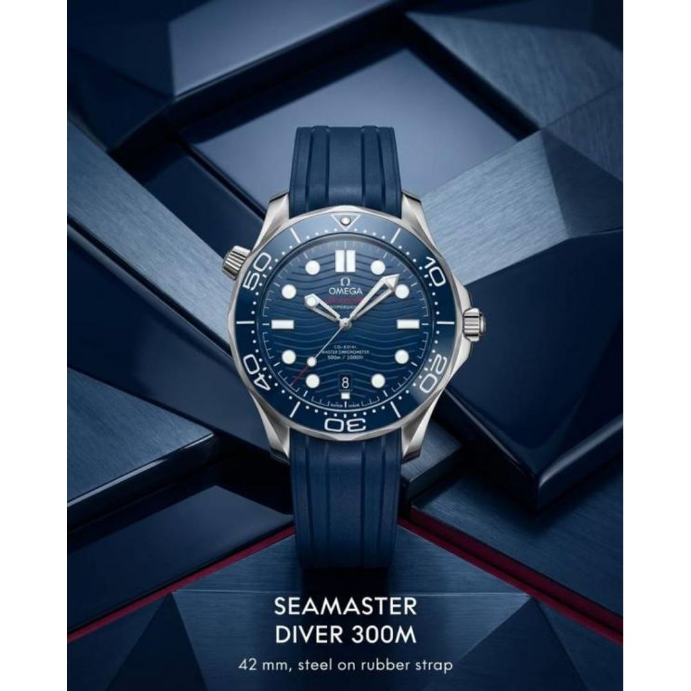 Omegg_a Seamaster Diver 300M Automatic Blue-Silver-Blue
