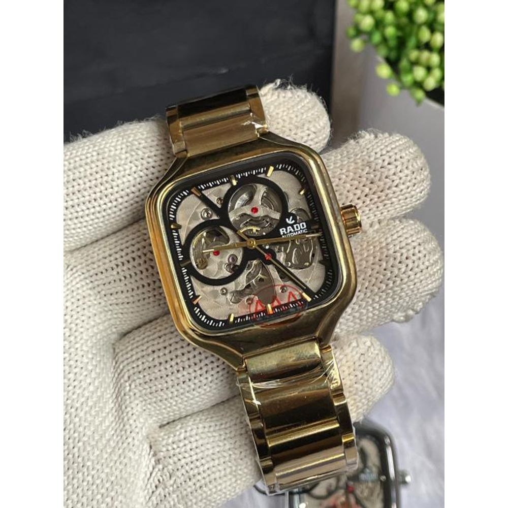 Raado True Square Automatic Gold Black Dial AT451