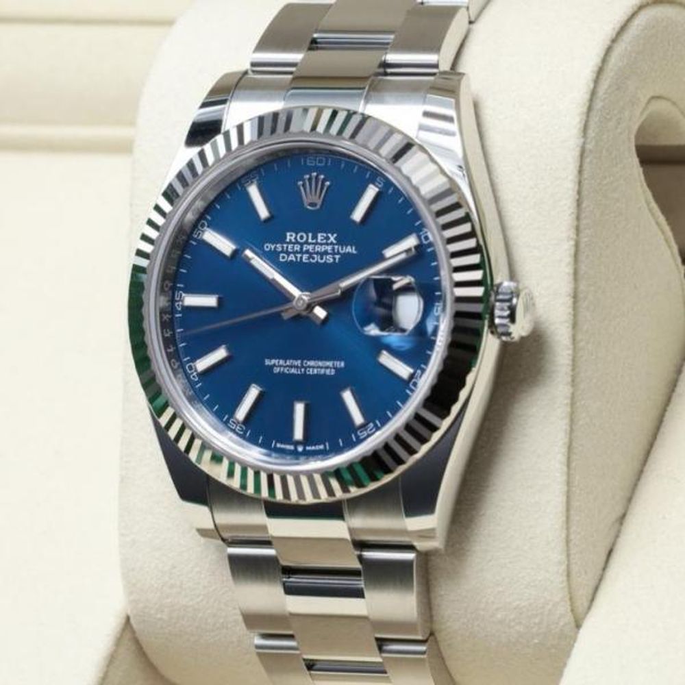 Rollex DateJust Automatic Premium FST Oyster Silver Blue Dial AT468