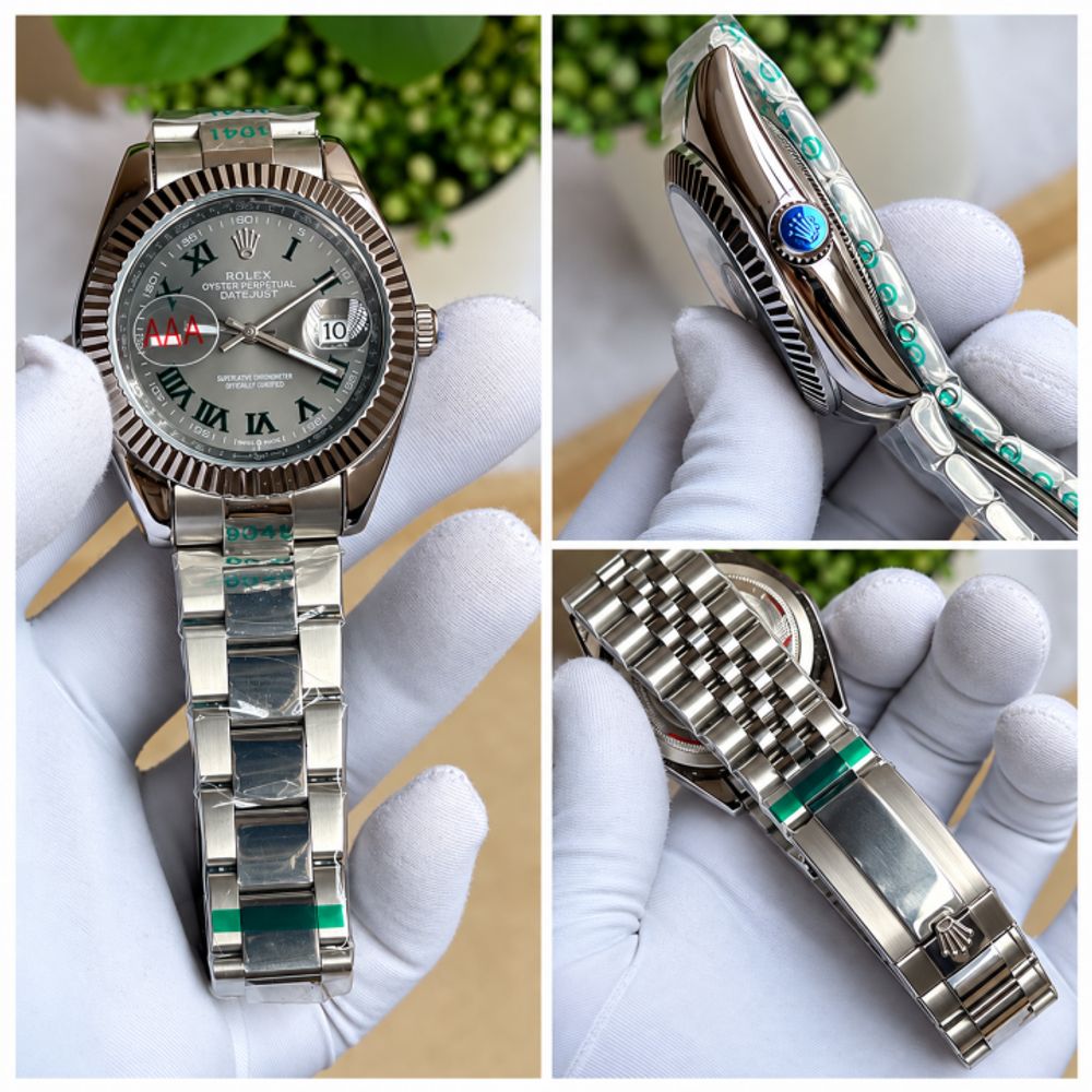 Rollex DateJust Automatic Premium FST Oyster Silver Grey Dial AT468