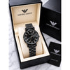 EMPORIO ArrWa%! WOMEN FULL BLACK DIAMOND DIAL AT347