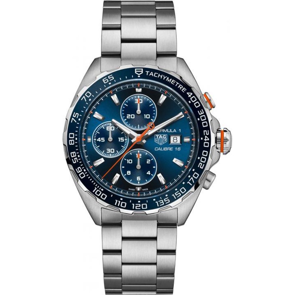 TAG Heuuer Formula 1 Bettry Chronograph silver blue