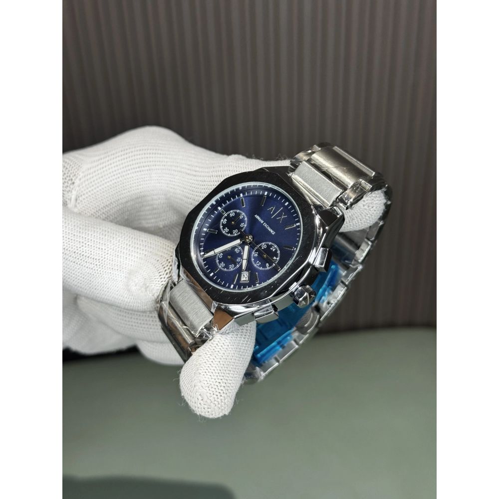 Arman i Exchange Silver Blue Premium Chronograph Watch