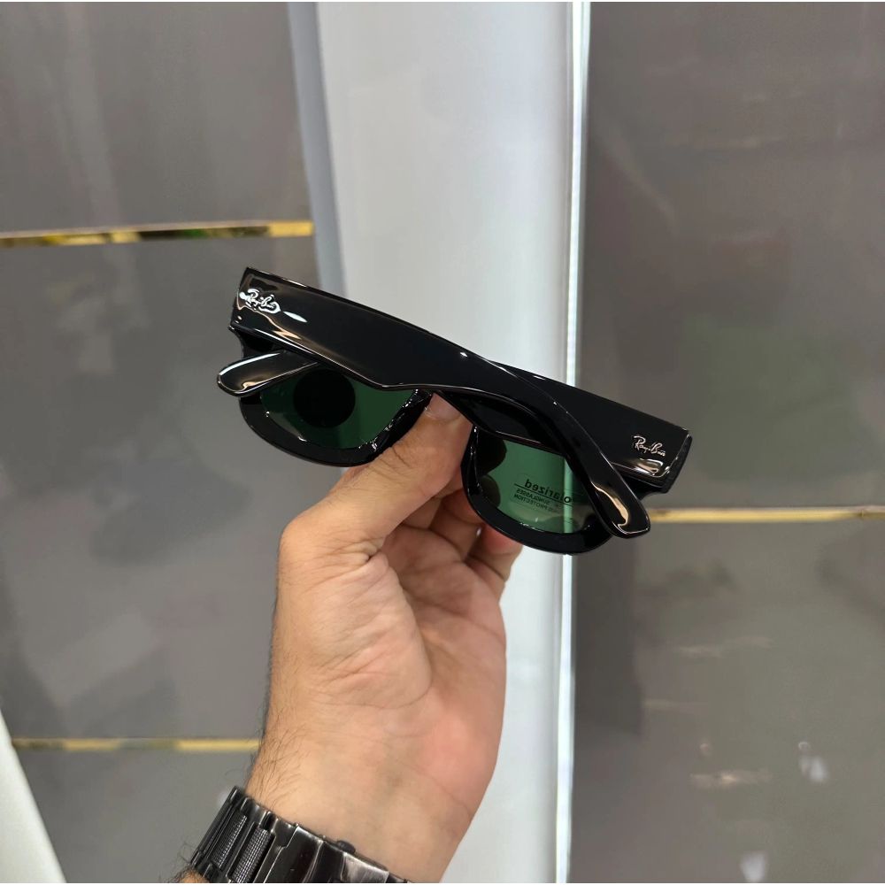 RayBan Puffer Black Green Premium Shades 940