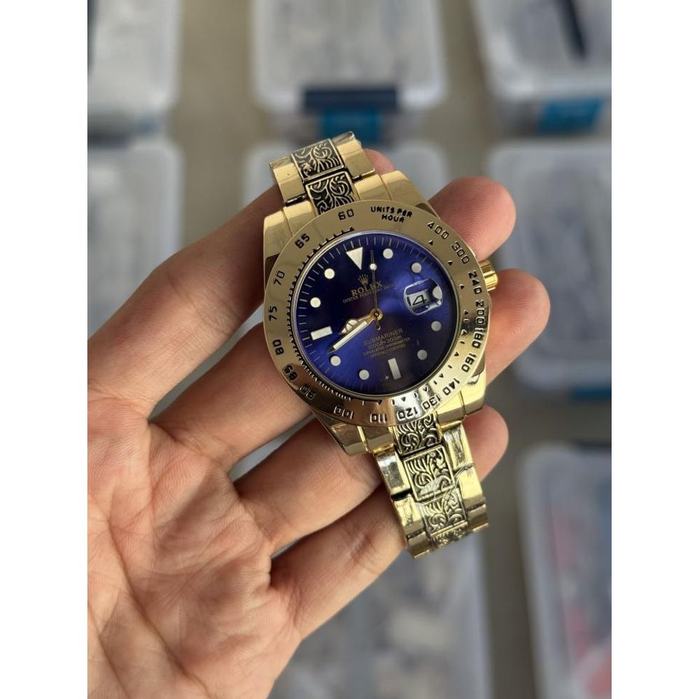 Rollex Vintage Gold Blue Quartz