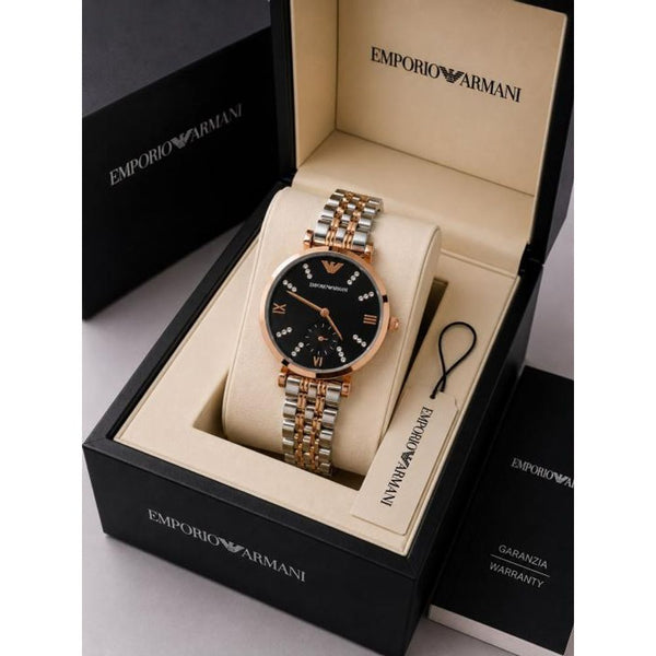Emporio Armaann_i Classic  2 ton Copper black crno dimond