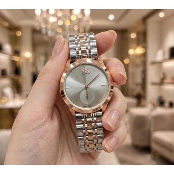 CALVIN KLINE CHRONOGRAPH TWO-TONE GREY WATCH FOR HER 1096