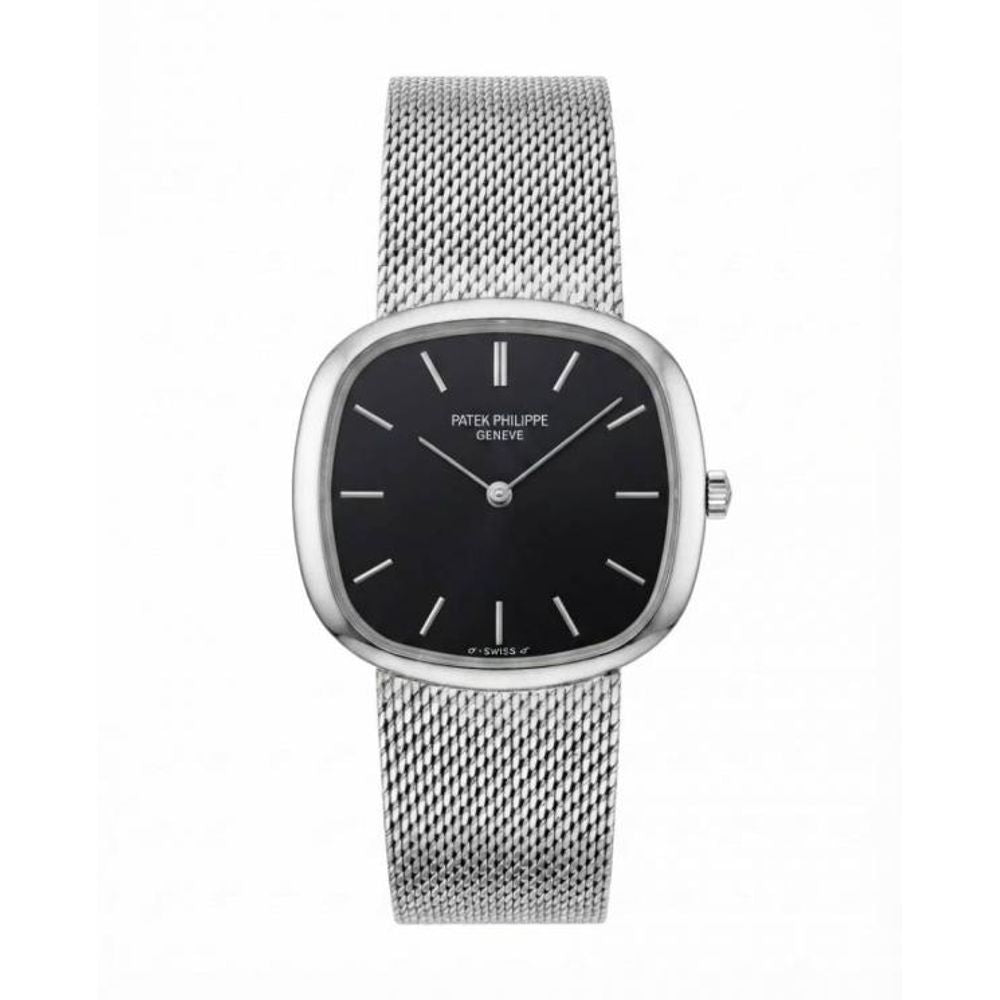 Patek philipe Ellipse Timepiece Silver Black Dial
