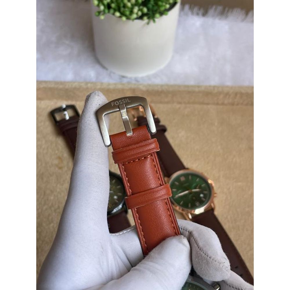 Fosil Neutra Chrono Orange Green Dial AT403