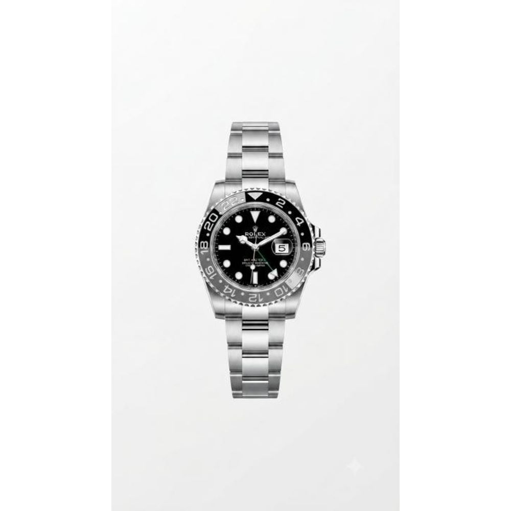 Roleex GMT Master II Automatic Silver Black Dial  (192)