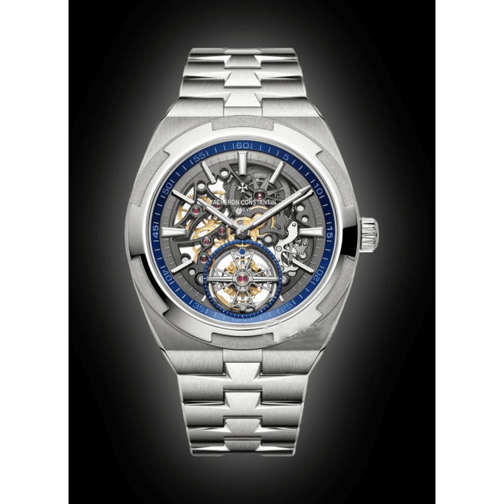 Vacheron Constentin Overseas Tourbillon Skeleton silver blue