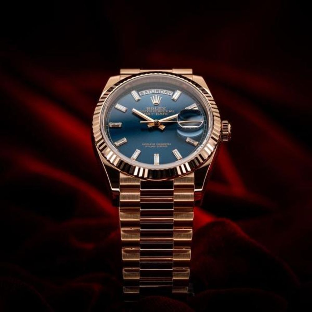 Rolee_x Oyster Perpetual Day Date 40 Battery Copper-Blue-Diamond