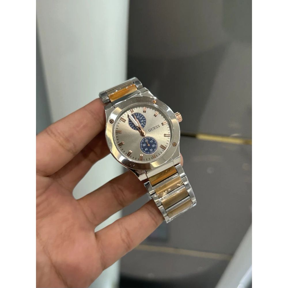 Guess Jet Dual Tone Grey Metal Premium Watch