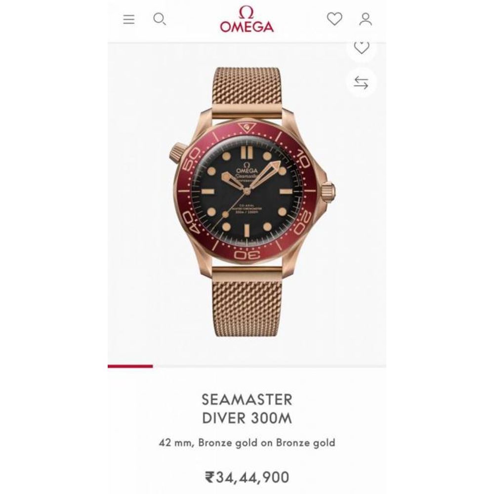 Omegg_a Seamaster Diver 300M Automatic copper